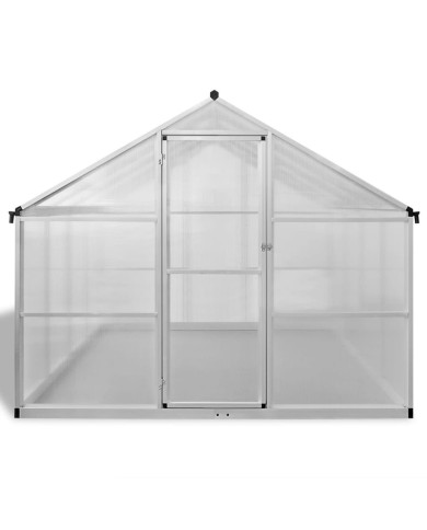 Serre renforcée en aluminium avec cadre de base 6,05 m² 