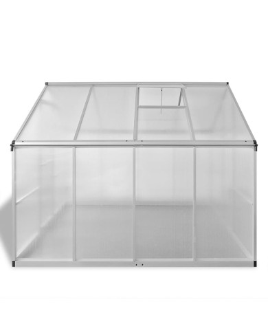 Serre renforcée en aluminium avec cadre de base 6,05 m² 