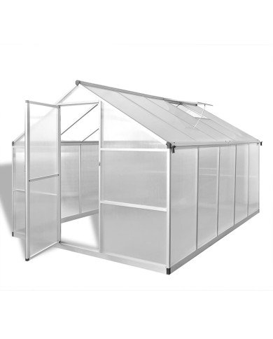 Serre renforcée en aluminium avec cadre de base 7,55 m² 