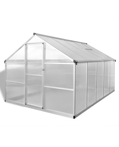 Serre renforcée en aluminium avec cadre de base 7,55 m² 