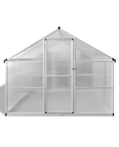 Serre renforcée en aluminium avec cadre de base 7,55 m² 