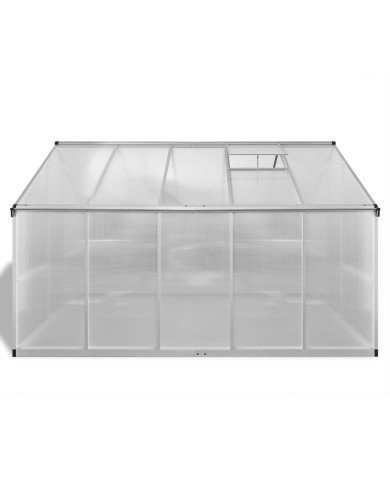 Serre renforcée en aluminium avec cadre de base 7,55 m² 