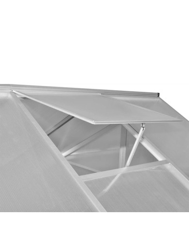 Serre renforcée en aluminium avec cadre de base 7,55 m² 