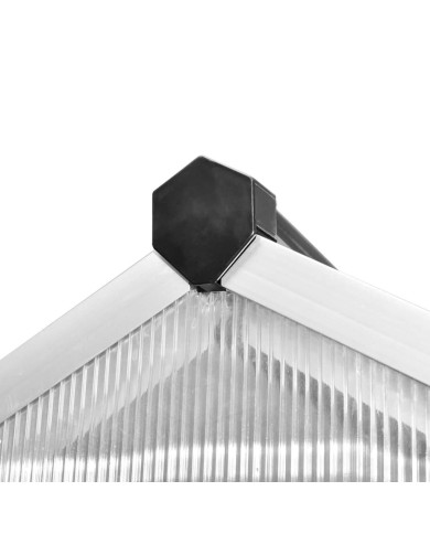 Serre renforcée en aluminium avec cadre de base 9,025 m² 