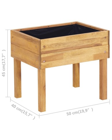 Jardinière surélevée 50x40x45 cm Bois massif d'acacia
