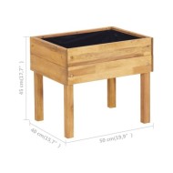 Jardinière surélevée 50x40x45 cm Bois massif d'acacia