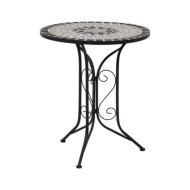 Table de bistro mosaïque Gris 61 cm Céramique