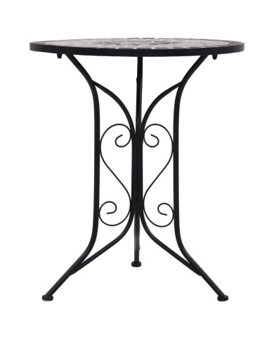 Table de bistro mosaïque Gris 61 cm Céramique