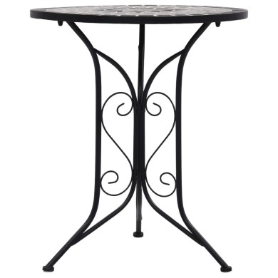 Table de bistro mosaïque Gris 61 cm Céramique