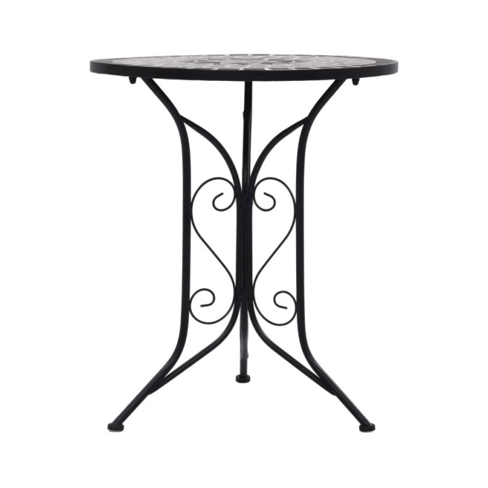 Table de bistro mosaïque Gris 61 cm Céramique