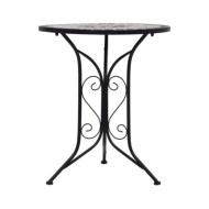 Table de bistro mosaïque Gris 61 cm Céramique