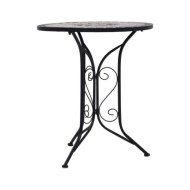 Table de bistro mosaïque Gris 61 cm Céramique