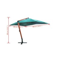 Parasol flottant Melia 300 x 400 cm Vert