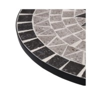 Table de bistro mosaïque Gris 61 cm Céramique
