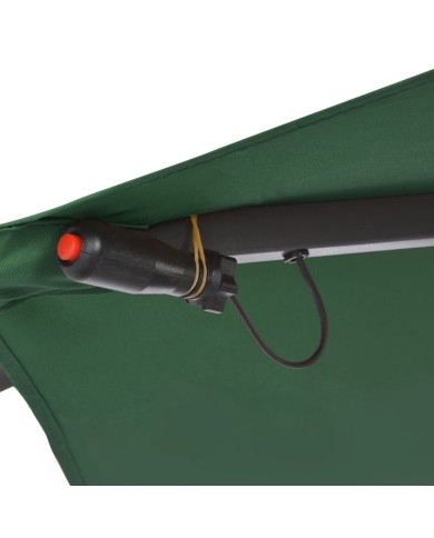 Parasol en porte-à-feux et poteau métallique 350 cm Vert