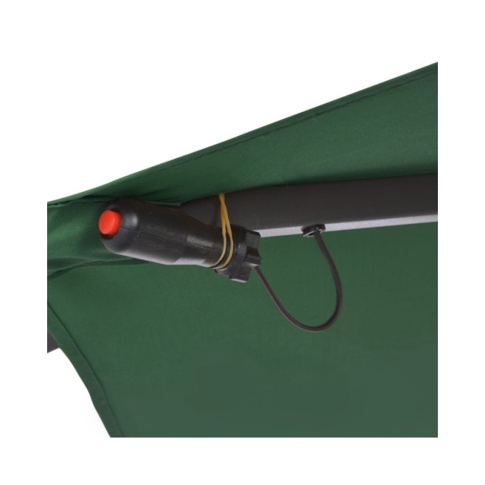 Parasol en porte-à-feux et poteau métallique 350 cm Vert