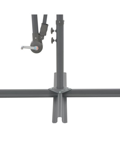 Parasol en porte-à-feux et poteau métallique 350 cm Vert