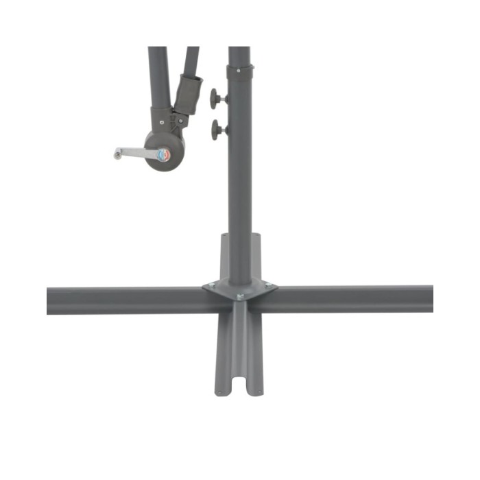 Parasol en porte-à-feux et poteau métallique 350 cm Vert