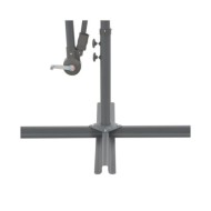 Parasol en porte-à-feux et poteau métallique 350 cm Vert