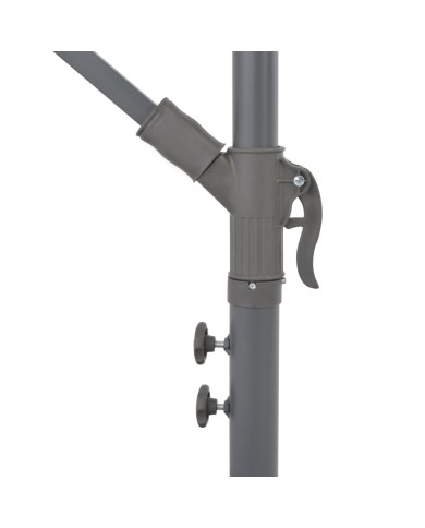 Parasol en porte-à-feux et poteau métallique 350 cm Vert