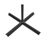 Parasol déporté avec LED et mât en acier 250x250 cm Sable