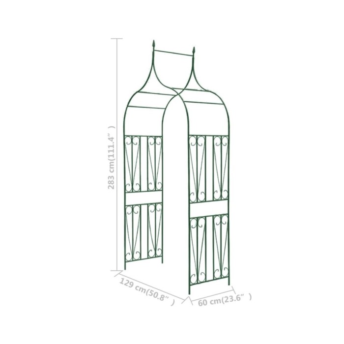 Arche de jardin Design de piquet plantes grimpantes Vert foncé