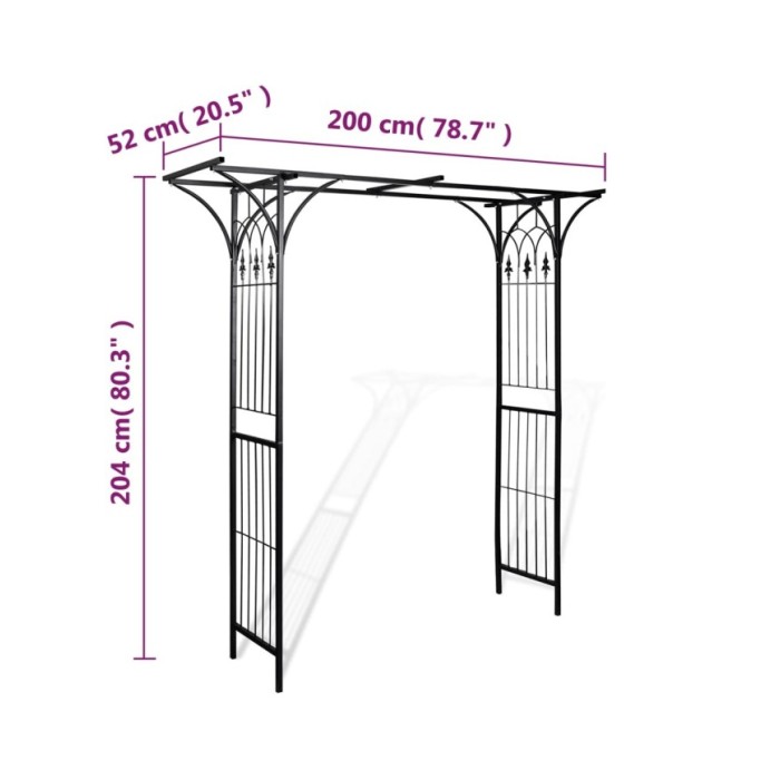 Arche de jardin 200 x 52 x 204 cm  