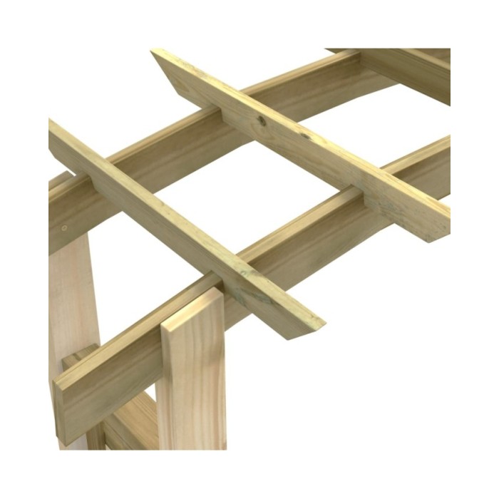 Voûte en treillis 105x35x210 cm Bois