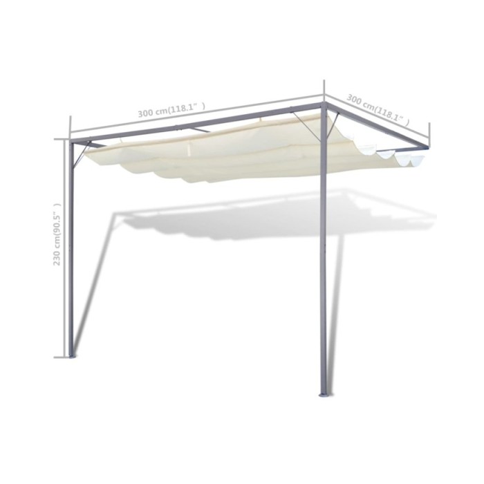 Tonnelle de jardin avec auvent rétractable  