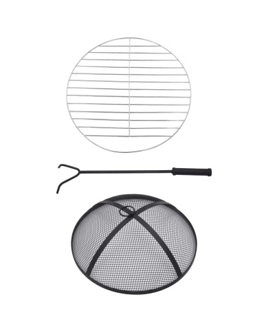 Table de foyer mosaïque Noir et blanc 68 cm Céramique