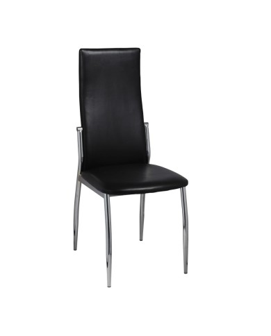 Chaises de salle à manger 4 pcs Noir Similicuir