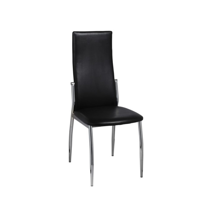 Chaises de salle à manger 4 pcs Noir Similicuir