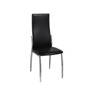 Chaises de salle à manger 4 pcs Noir Similicuir