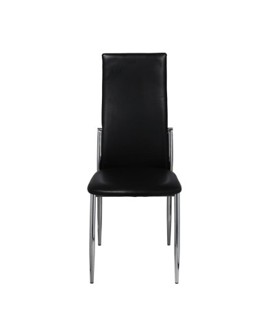 Chaises de salle à manger 4 pcs Noir Similicuir