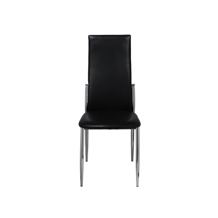 Chaises de salle à manger 4 pcs Noir Similicuir