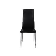 Chaises de salle à manger 4 pcs Noir Similicuir
