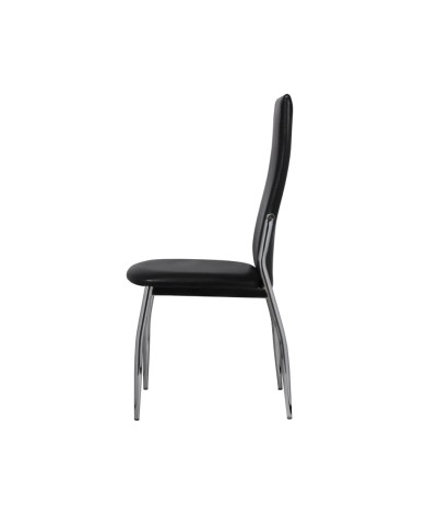 Chaises de salle à manger 4 pcs Noir Similicuir