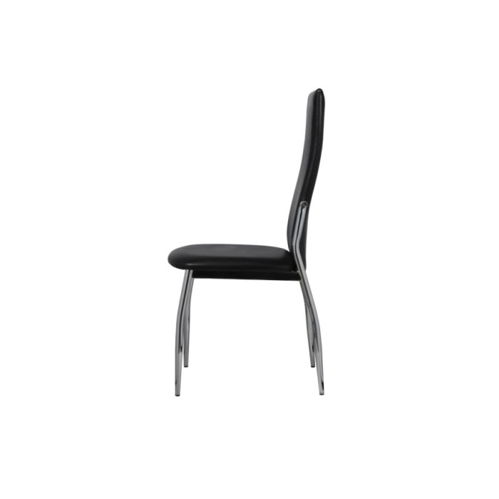 Chaises de salle à manger 4 pcs Noir Similicuir