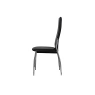 Chaises de salle à manger 4 pcs Noir Similicuir
