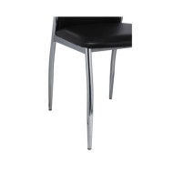 Chaises de salle à manger 4 pcs Noir Similicuir