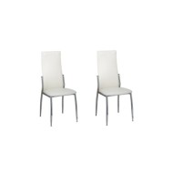 Chaises de salle à manger 2 pcs Blanc Similicuir
