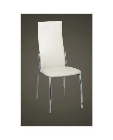 Chaises de salle à manger 2 pcs Blanc Similicuir