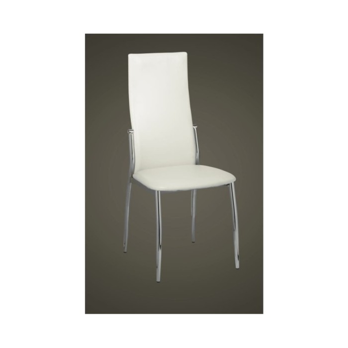 Chaises de salle à manger 2 pcs Blanc Similicuir