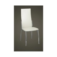 Chaises de salle à manger 2 pcs Blanc Similicuir