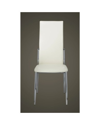 Chaises de salle à manger 2 pcs Blanc Similicuir