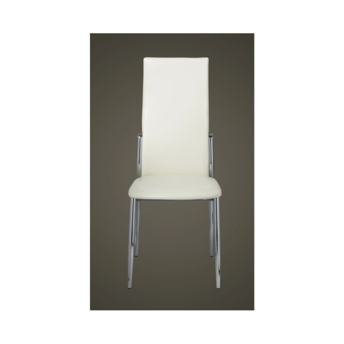 Chaises de salle à manger 2 pcs Blanc Similicuir