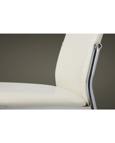 Chaises de salle à manger 2 pcs Blanc Similicuir