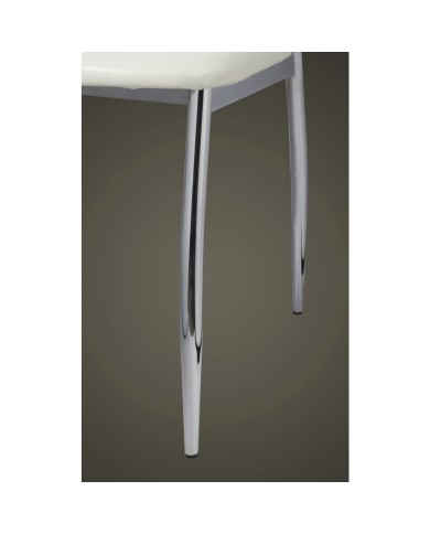 Chaises de salle à manger 2 pcs Blanc Similicuir
