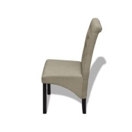 Chaises de salle à manger 4 pcs Beige Tissu