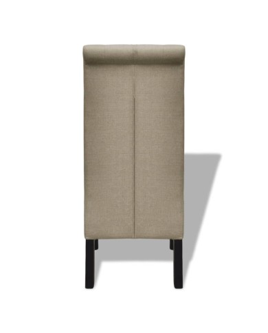 Chaises de salle à manger 4 pcs Beige Tissu
